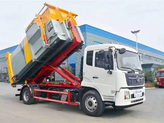 東風(fēng)天錦國六10~14方車廂可卸（鉤臂）式垃圾車